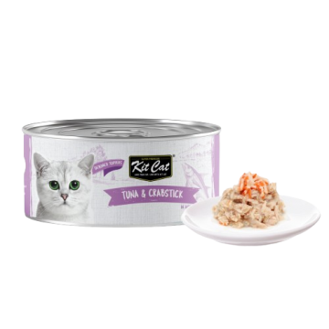 Kit Cat Deboned Tuna & Crab 80g Carton (24 Cans)